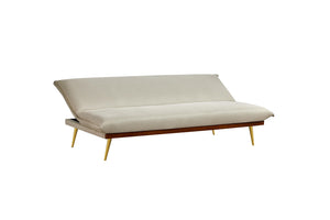 sofá cama beige sobre fondo blanco 2