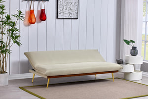 sofá cama convertible beige