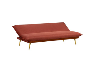 sofá cama rosa frambuesa sobre fondo blanco 2