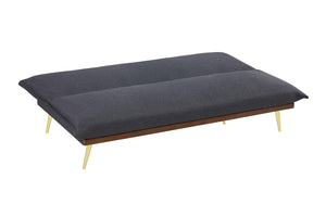 sofá cama gris oscuro sobre fondo blanco 4