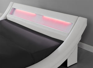 Estructura de cama de imitación con LED integrados 140 x 190 cm zoom 3 Blanco