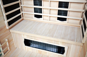 Sauna de infrarrojos de 2 plazas en madera con cromoterapia Narvik zoom 1
