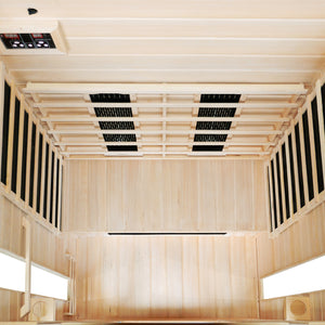 Sauna de infrarrojos de 2 plazas en madera con cromoterapia Narvik –  Concept-U