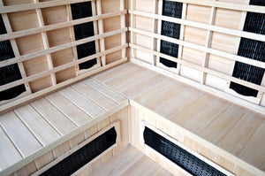Sauna de infrarrojos 3/4 plazas con Cromoterapia en madera clara Narvik zoom 1