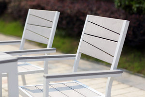 Mesa de jardín + 4 sillas de polywood económicas Siderno zoom 2