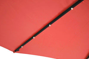 Sombrilla excéntrica con LED de 3 x 3 m Solenzara Bulle Terracota zoom 3