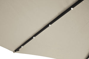 Sombrilla excéntrica con LED de 3 x 3 m Solenzara Bulle Crudo zoom 3