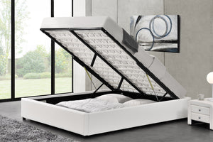 Estructura de cama Blanco con canapé integrado -140 x 190 cm