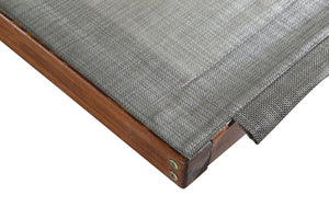 Tumbona de madera y textileno gris oliva zoom