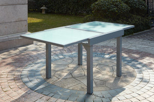 Mesa de jardín extensible de aluminio Molvina 8 plazas