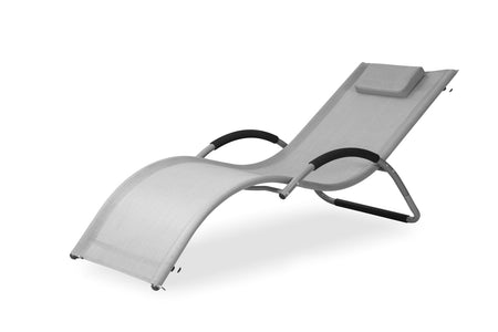 Tumbona de aluminio gris Canarie