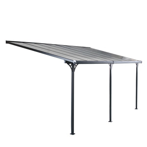 Cubierta de pared, pérgola para coche de 4,96 x 3,05 m