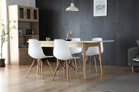 Mesa de comedor con patas de madera Kitilla