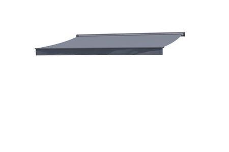 Toldo motorizado gris con lona impermeable 4 x 3 m Lozio zoom 2
