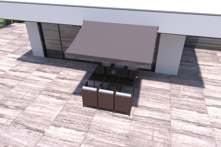 Toldo manual de 3x2 m Gris topo