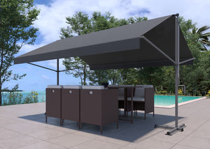 Toldo gris con lona impermeable Iseo zoom 1