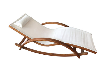 Tumbona mecedora crudo