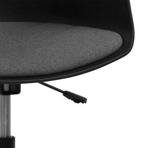Silla de oficina de diseño negro con ruedas Seater zoom 1