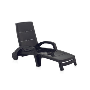 Tumbona de plástico reciclado Ocean gris