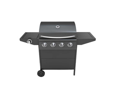 Barbacoa de gas de 4 quemadores con quemador lateral