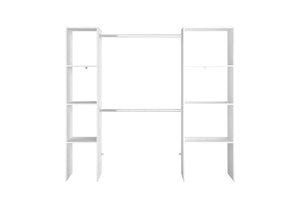 Vestidor 6 estantes + 2 armarios funcionales y de diseño blanco