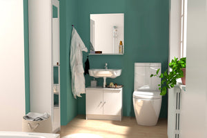 Mueble de baño Aspen con espejo y columna de almacenamiento 30 cm