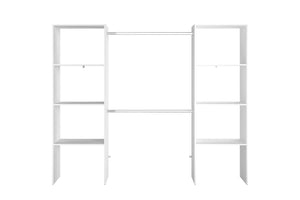 Vestidor Elysée blanco de diseño con 6 estantes + 2 armarios