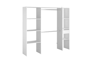 Vestidor blanco Elysée 6 estantes + 1 cajón + 2 armarios de diseño