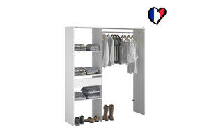 Práctico vestidor 1 armario + 3 estantes + 1 cajón Elysée