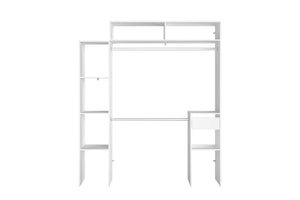 Vestidor extensible 2 armarios + 4 estantes y 1 cajón Elysée blanco