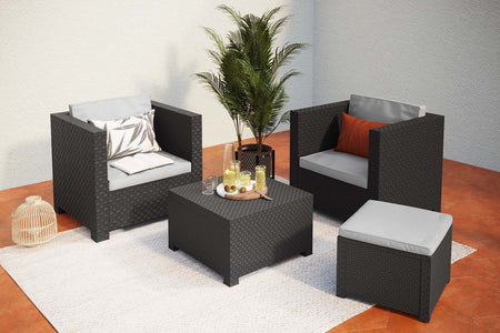 Mobiliario de jardín de plástico reciclado 3 personas Ankara