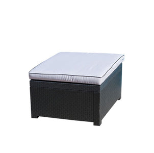 Puff de jardín de resina gris Diva