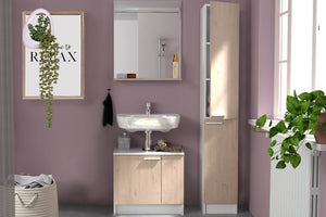 Mueble de baño Greenley con espejo y columna de almacenamiento