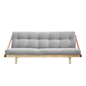 Sofá cama futón con colchón de 2 plazas Gris claro JUMP zoom 3