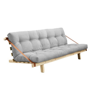 Sofá cama futón con colchón de 2 plazas Gris claro JUMP