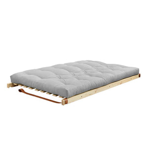 Sofá cama futón con colchón de 2 plazas Gris claro JUMP zoom 2