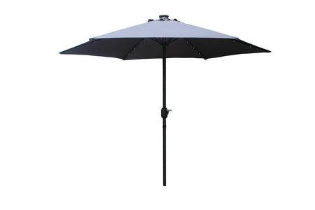 Sombrilla redondo con LED  2.66 x 2.66 m gris