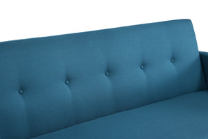 Sofá de estilo escandinavo pato azul convertible de 3 plazas