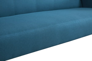Sofá de estilo escandinavo pato azul convertible de 3 plazas