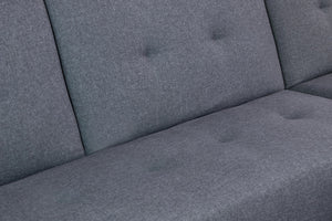 Sofá de estilo escandinavo convertible gris oscuro de 3 plazas zoom 2