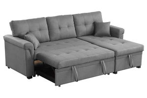 sofá cama convertible gris claro