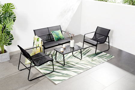 Muebles de jardín de metal de 4 plazas