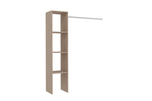 Vestidor con 3 estantes + 1 armario madera Elysee