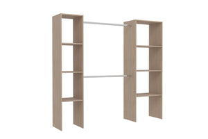 Vestidor 6 estantes + 2 armarios funcionales y de diseño madera