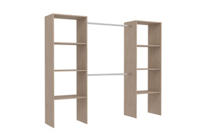 Vestidor Elysée madera de diseño con 6 estantes + 2 armarios
