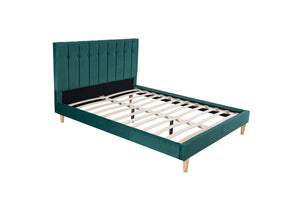 cama terciopelo verde 140x190 cm