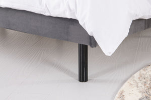 cama terciopelo gris 160x200 cm zoom 2