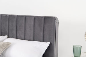 cama terciopelo gris 160x200 cm zoom 3