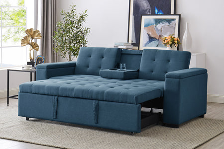 Sofá Noho convertible grande 4 plazas diseño azul petróleo
