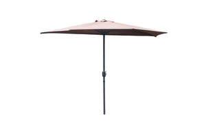Parasol de media luna para balcón 270 cm chocolate en aluminio Catane packshot